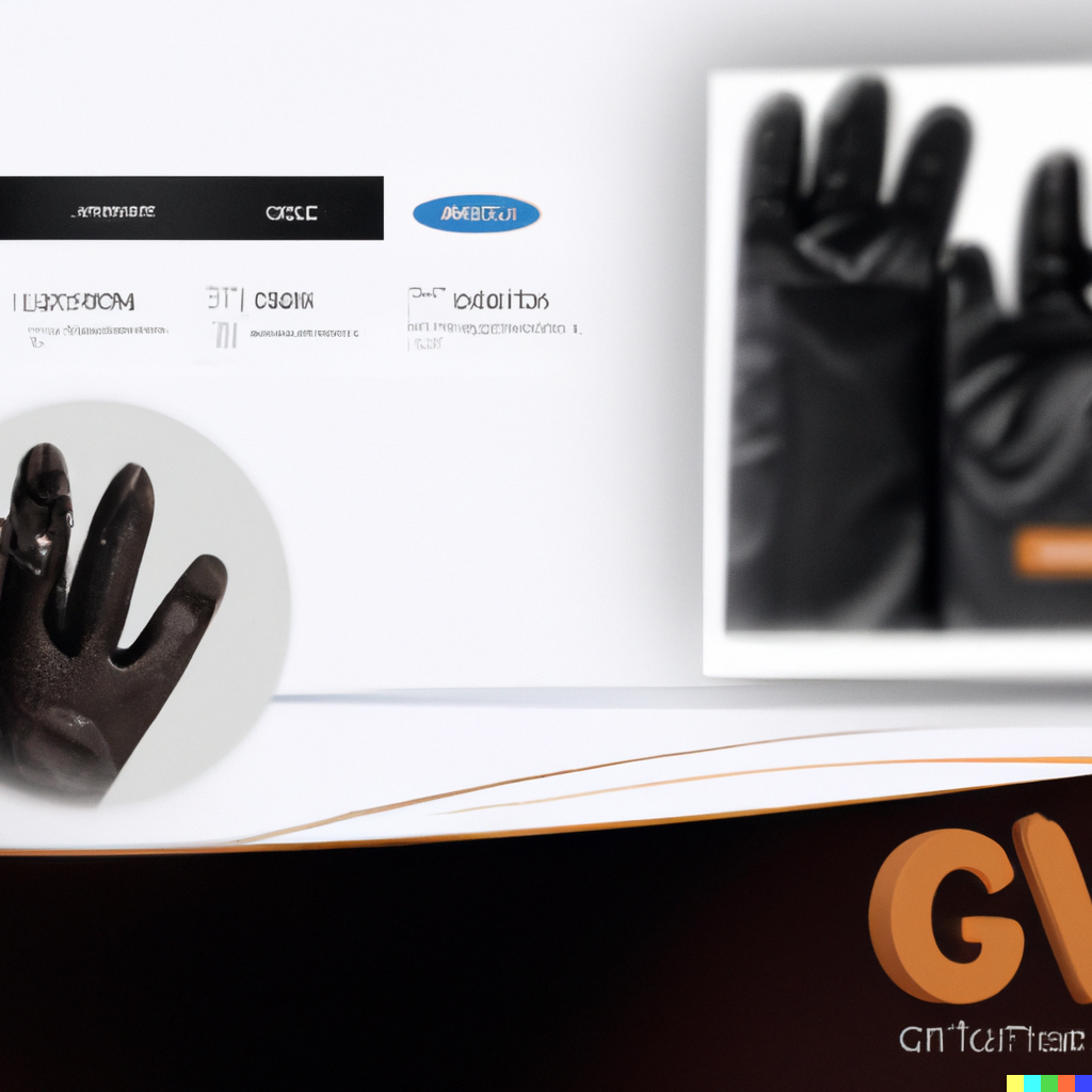 Fourth AI generated glove ad.