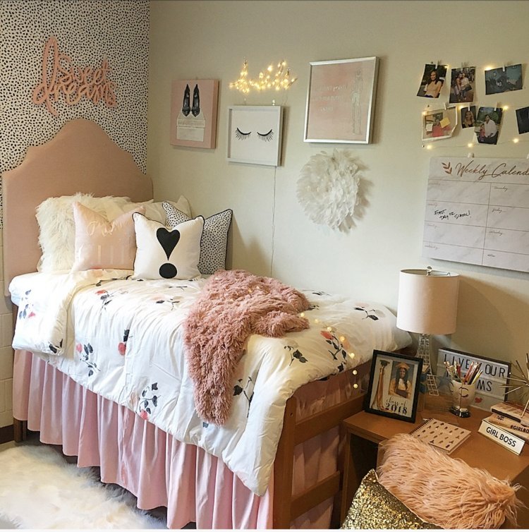The first dorm room that Staten designed in 2018